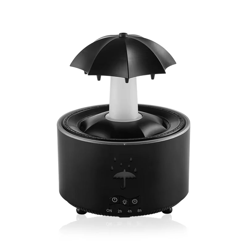 Creative Umbrella Water Drop Humidifier and Essential Oil Diffuser with Colorful Lighting for Aromatherapy